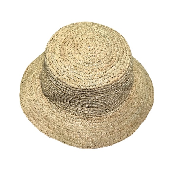NWT J. Crew Raffia Bucket Hat in Natural Straw Size M-L - Picture 5 of 7